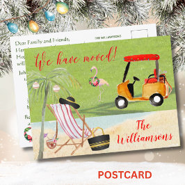 Skeva över budget för Juli-Vi har flyttat Meddelande Vykort