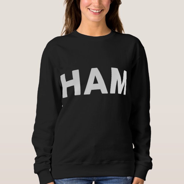 Skeva som säger HAM enkel Thanksgiving T Shirt (Framsida)