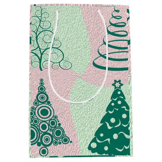 skevt grönt rosa träd jul (Framsidan)