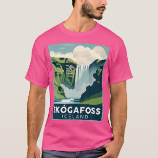 Skgafoss Waterfall Island Hiking Camping Skgar Ey T Shirt