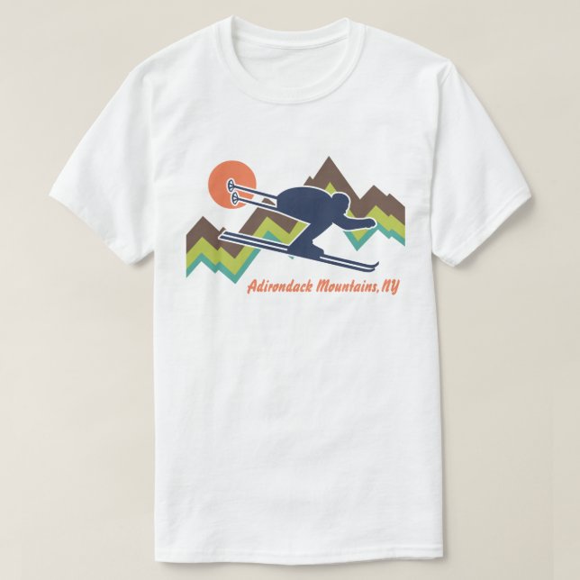 Ski Adirondacks NY T-shirt (Design framsida)