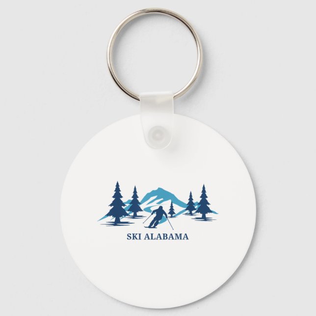 Ski Alabama Ski Resort Skiing Skier _1 Nyckelring (Framsida)