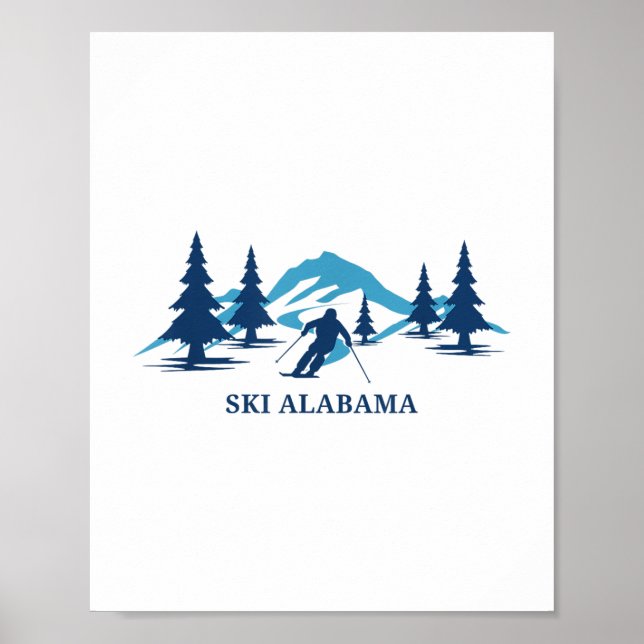 Ski Alabama Ski Resort Skiing Skier _1 Poster (Framsidan)
