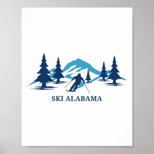 Ski Alama Ski Resort Skiing Skier Poster