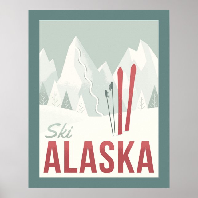 Ski Alaska Poster (Framsidan)
