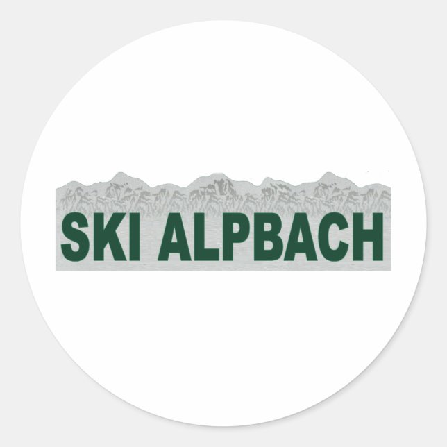 Ski Alpbach Runt Klistermärke (Framsida)