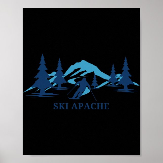Ski Apache New Mexico Ski Resort Skiing Skier  Poster (Framsidan)