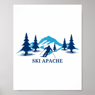 Ski apache new mexico skidort skidor skidåkare poster