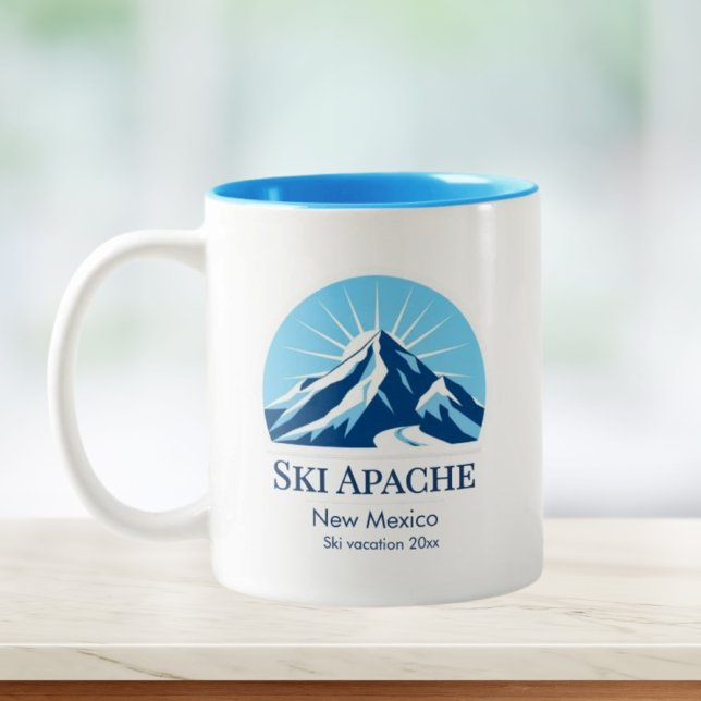 Ski Apache New Mexico skidortssouvenir Två-Tonad Mugg (Skapare uppladdad)