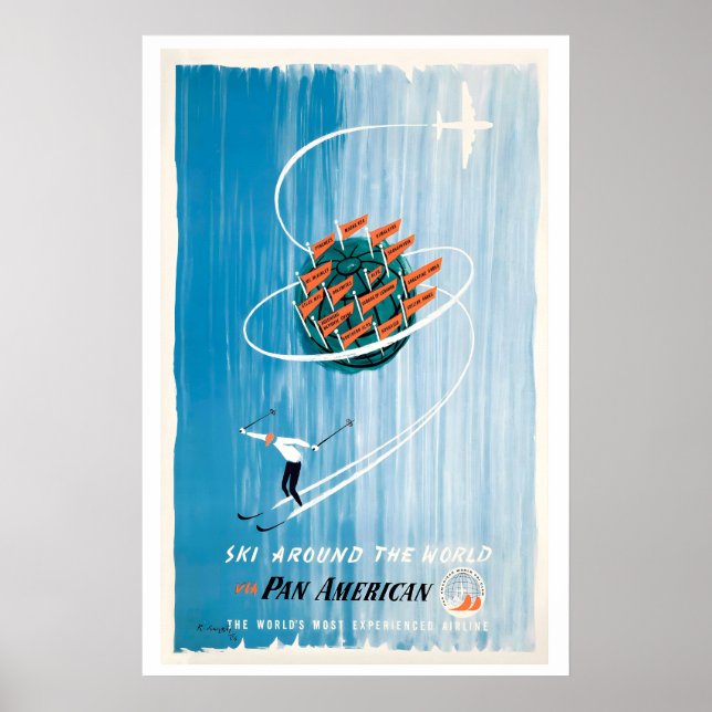 Ski Around the World Skandinavien Dolomiterna Poster (Framsidan)