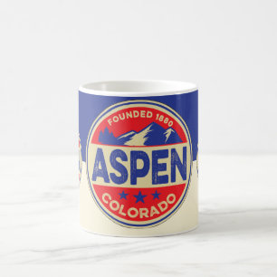 Ski Aspen Blå & Röd Mugg