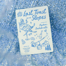 Ski Avskedsfest för Bruden Resplan Sista Toasten p Inbjudningar