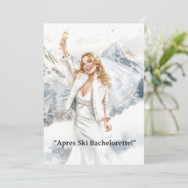 Ski Bachelorette Weekend Bride on the Slopes Inbjudningar