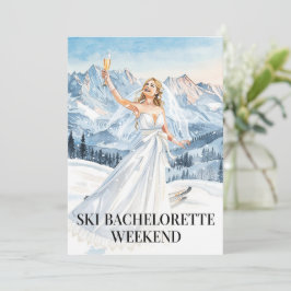 Ski Bachelorette Weekend Bride on the Slopes Inbjudningar