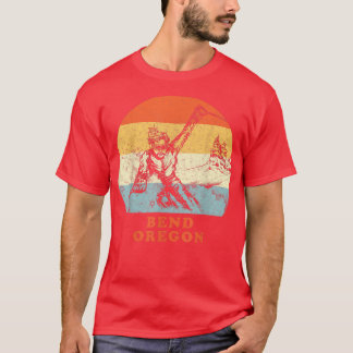 Ski Bend, Oregon Vintage Retro Vintage Snö Sking T Shirt