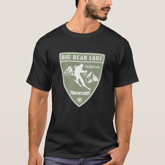 Ski Big Bear Sjö Kalifornien T Shirt (Framsida)