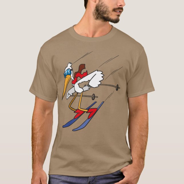 Ski Bird-familjen T Shirt (Framsida)