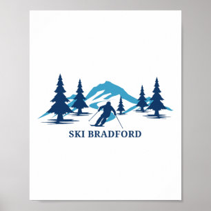 Ski Bradford Machusetts Ski Resort Skiing Skier Poster