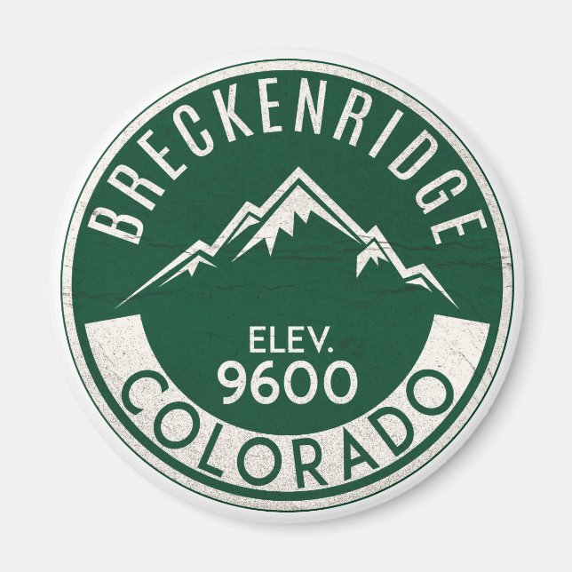 Ski Breckenridge Colorado Skiing Snowboarding Magnet (Framsidan)