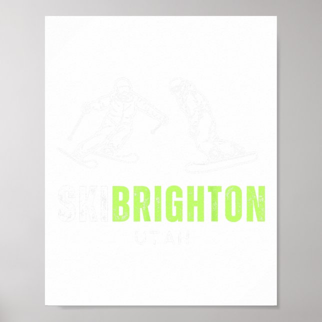 Ski Brighton Utah Skiing Snowboarding Resort Vacat Poster (Framsidan)