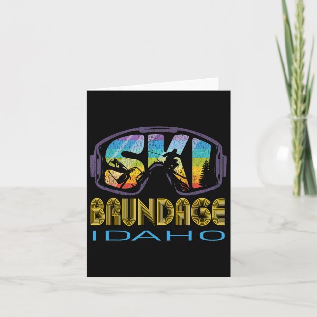 Ski Brundage Idaho Skiing Vacation Kort (Framsida)