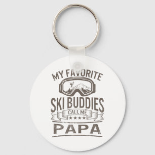 Ski Buddies Pappa Skiing Goggles Snowboarding Gran Nyckelring