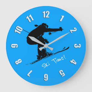 Ski Bum - Downhill Skier Stor Klocka