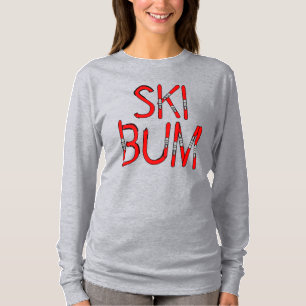 Ski Bum Skis T Shirt