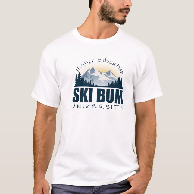 Ski Bum Universiteten Light T-Shirt (Framsida)