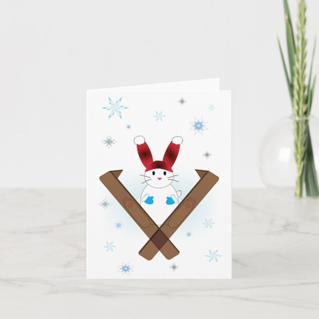 Ski Bunny Helgkort (Framsida)