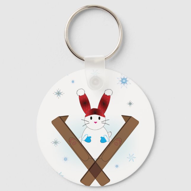 Ski Bunny Nyckelring (Framsida)