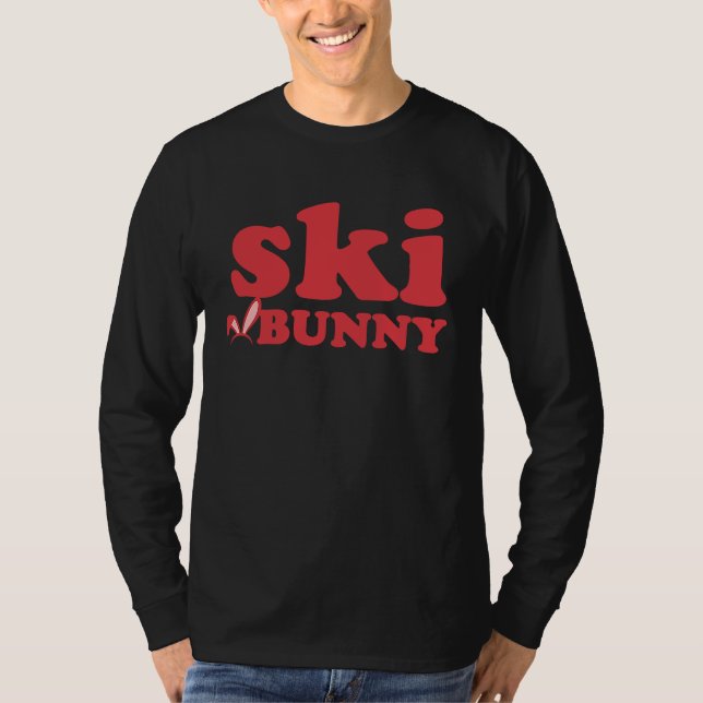 Ski Bunny Winter Sports T Shirt (Framsida)