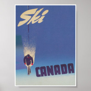 Ski Canada Vintage resor Poster