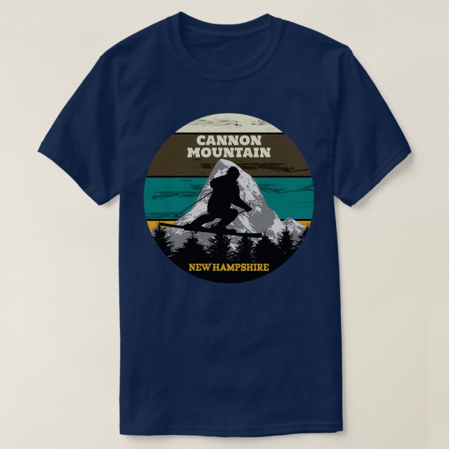 Ski Cannon Mountain Ski Slopes New Hampshire T Shirt (Design framsida)