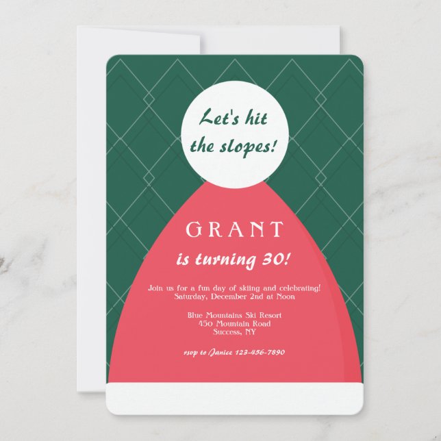 Ski Cap Inbjudan (Framsida)