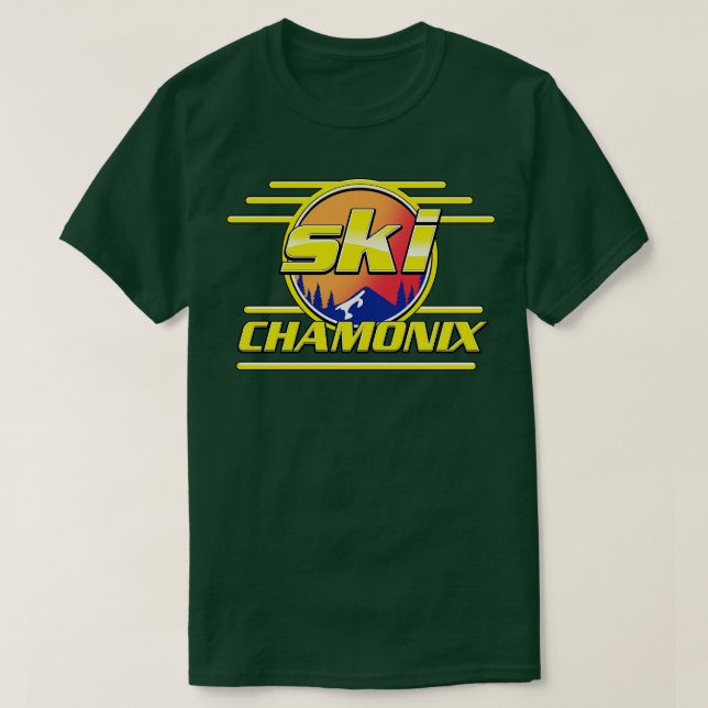 ski Chamonix 80s T Shirt (Design framsida)