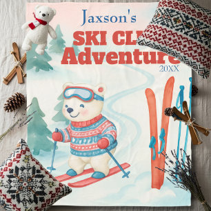 Ski Club Äventyrsnamn Isbjörn Fleecefilt