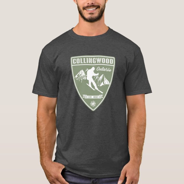 Ski Collingwood Ontario T Shirt (Framsida)