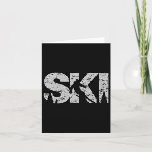 Ski Coola Skickar Stil Alpine Skier Gift Women Man Kort