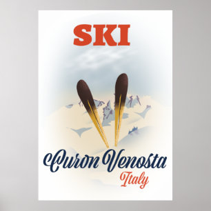 Ski Curon Venosta Italien ski poster