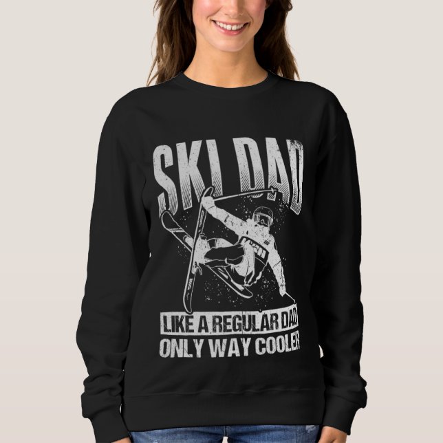 Ski Dad Cool Dad Best Dad Mountains Skiing Winters T Shirt (Framsida)