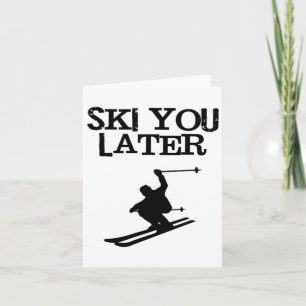 Ski dig senare, lustigt Alp-skiva Kort