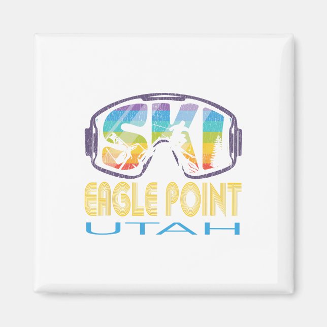 Ski Eagle Point Utah Skiing Vacation Magnet (Framsidan)