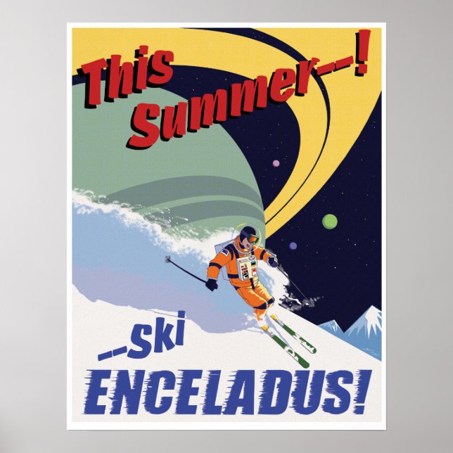 Ski Enceladus! Poster (Framsidan)