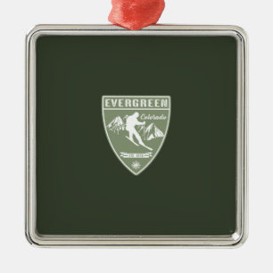 Ski Evergreen Colorado Julgransprydnad Metall