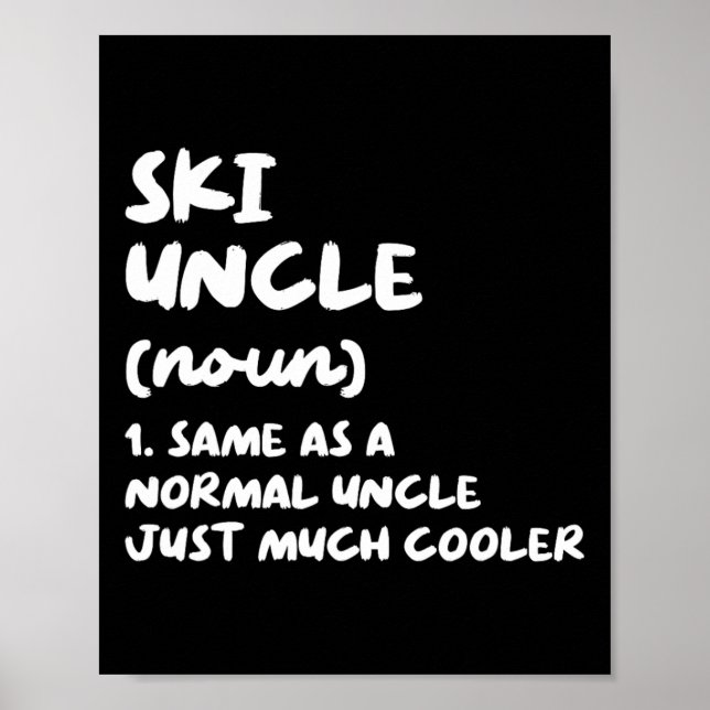 Ski Farbror Definition Skidning Roligt Sport  Poster (Framsidan)