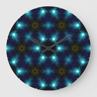 Ski-Fi Galaxy Blue Light abstrakt art Stor Klocka