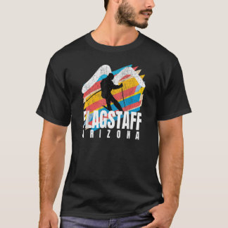 Ski Flagstaff Retro Colorful Geometric Stripe Fl T Shirt