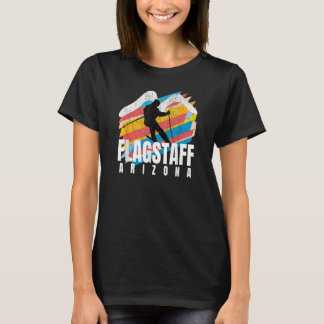 Ski Flagstaff Retro Colorful Geometric Stripe Fl T Shirt