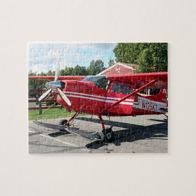 Ski flygplan, Talkeetna, Alaska, USA, Puzzle Pussel (Horisontell)